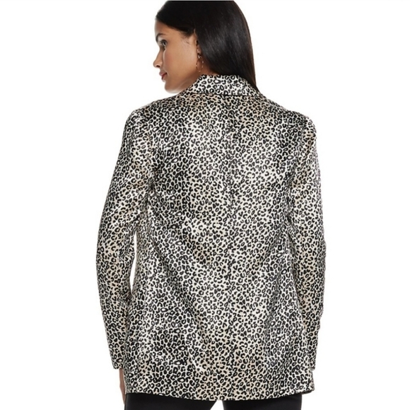 NINE WEST Animal Print Blazer Career Size Large - Picture 3 of 15